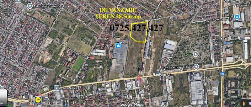 Pantelimon, de vanzare teren,